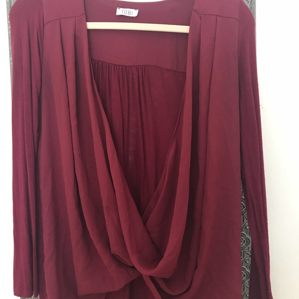 Tobi crimson long sleeve